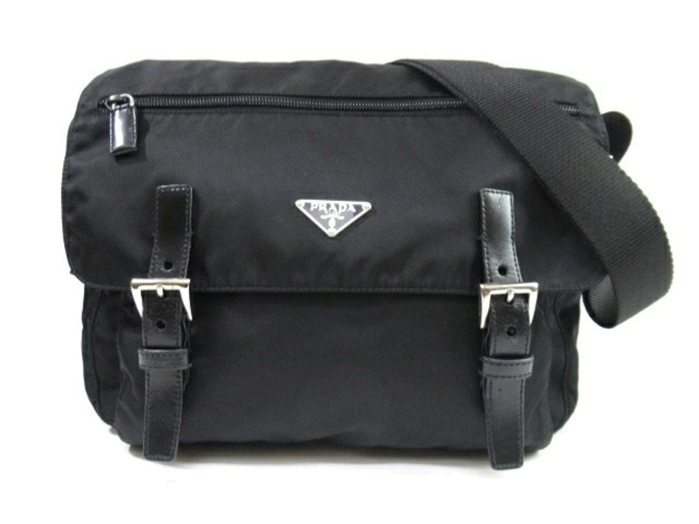 Prada Tessuto Messenger Bag Shoulder Black